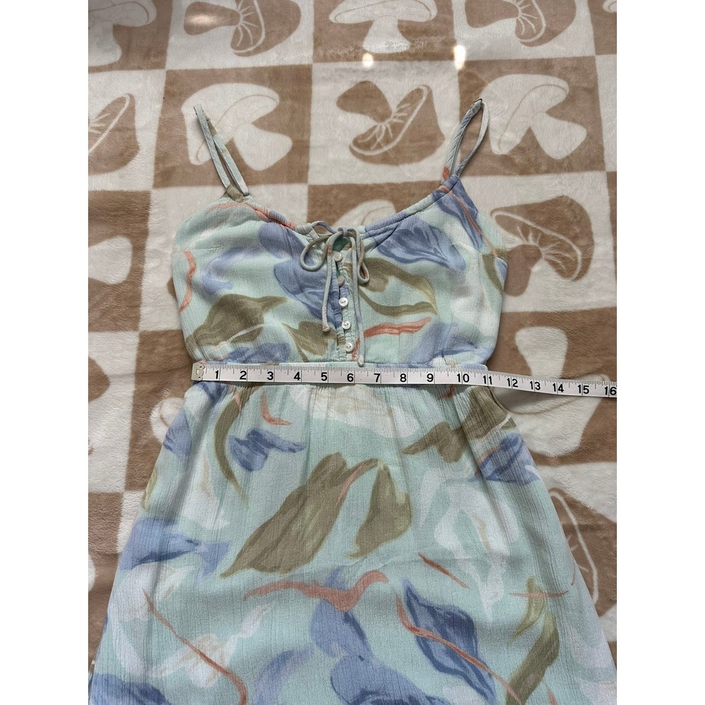Abercrombie & Fitch Floral Midi Dress Button Front Casual Summer XXS Petite - Picture 9 of 11